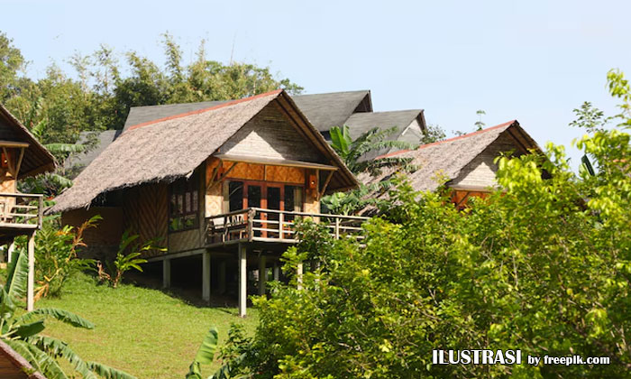 farmhouse dengan pemandangan alam